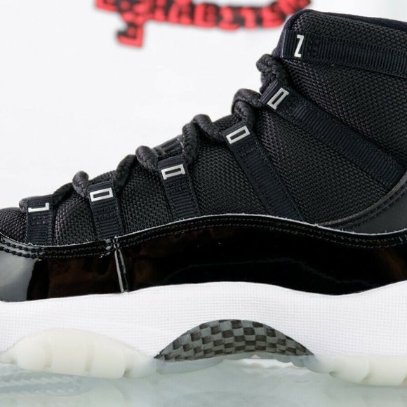 NEW Nike Air Jordan Retro 11 XI Black Jubilee White GS Size 7Y 378038 01… - Picture 7 of 8